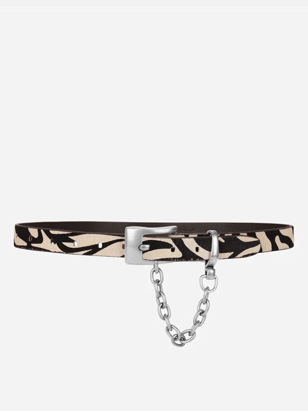 Linea Pelle Ledger Zebra Hair Calf Belt new style brand new nvr worn in orig box